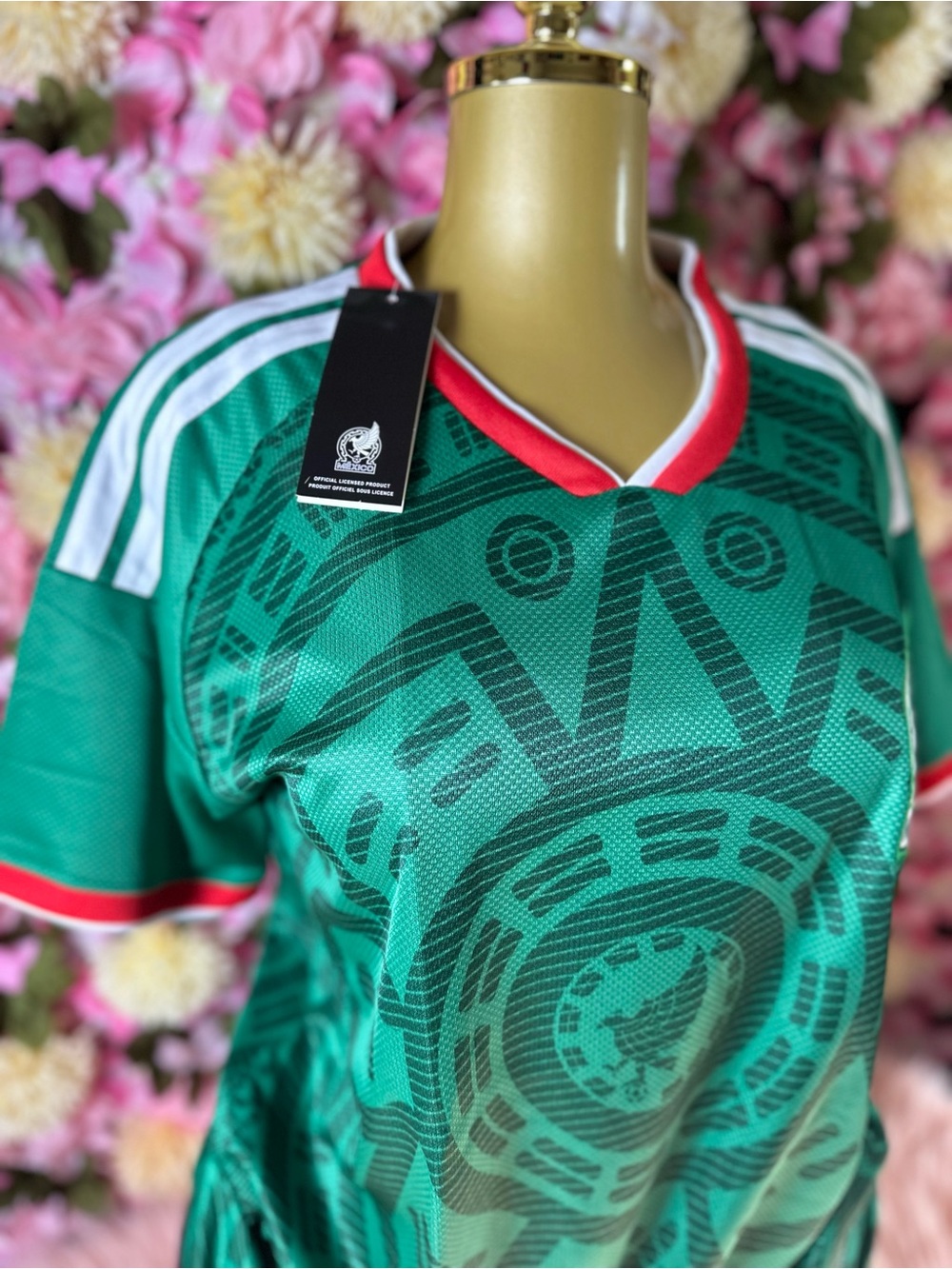 Unisex Green Men's Soccer Jersey- Green - Picture 6 of 7